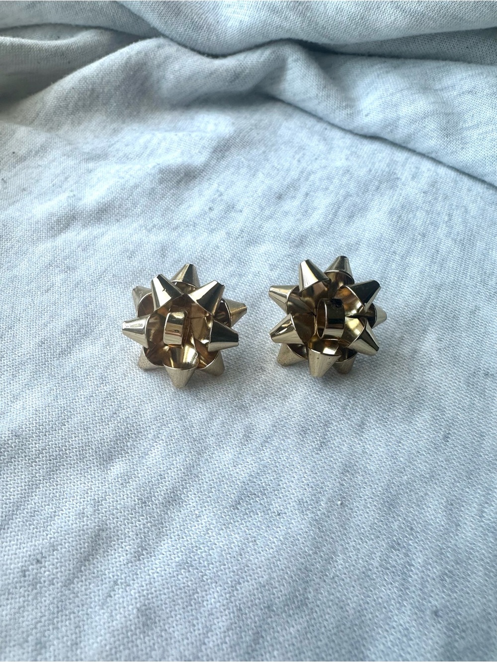 Gold Gift Bow Earrings